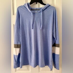 SO Light Blue and White Hoodie